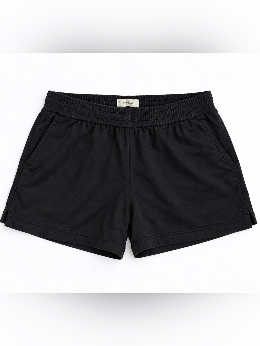 Everlane Black Athletic Cotton Elastic Waist Shorts